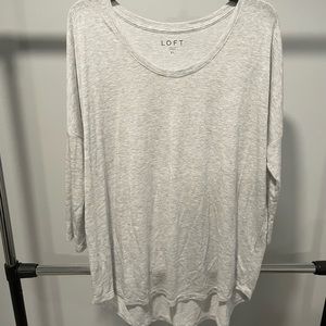 Loft soft gray 3/4 length sleeve shirt